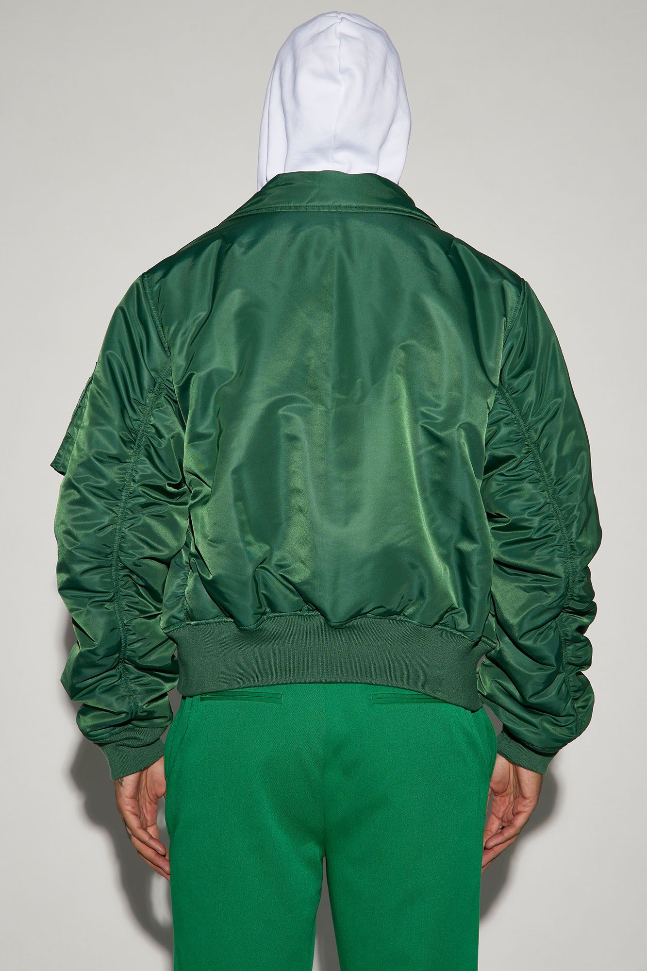 Sweet Spot Collar Bomber Jacket - Hunter sold by Fashion Nova product image thumbnail 4