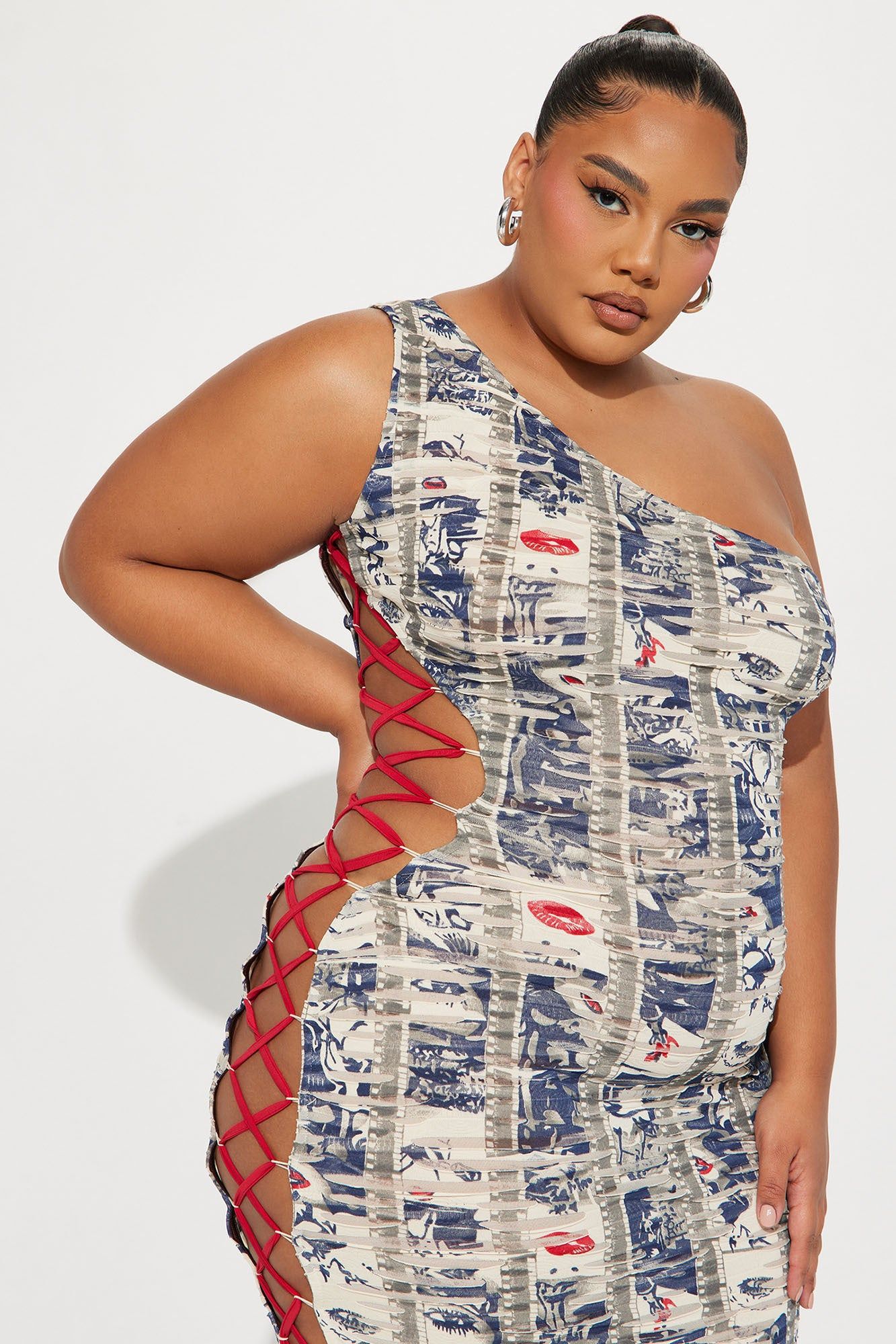 Audrey Distressed Maxi Dress - Multi Color sold by Fashion Nova product image thumbnail 5
