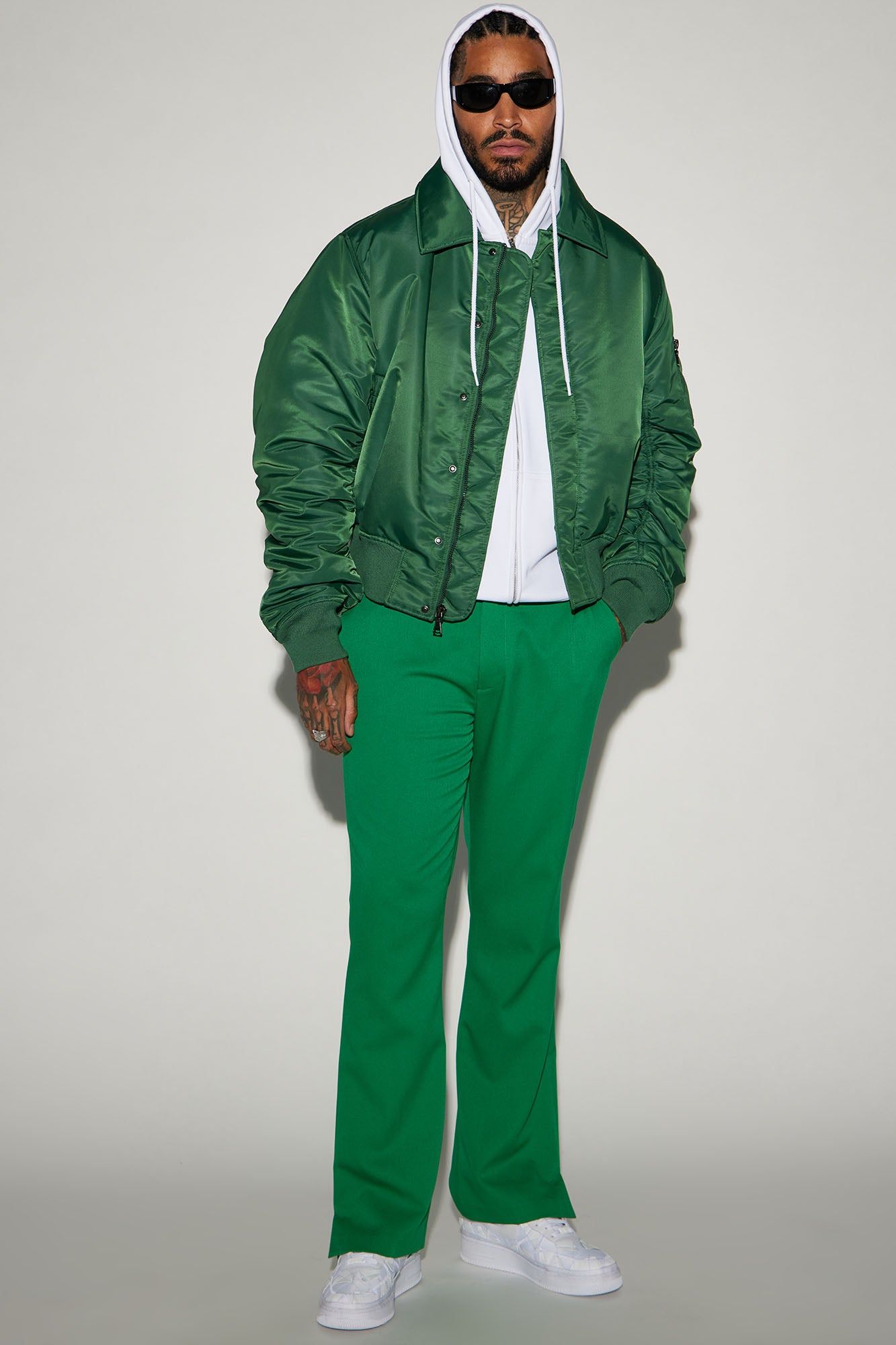 Sweet Spot Collar Bomber Jacket - Hunter sold by Fashion Nova product image thumbnail 2