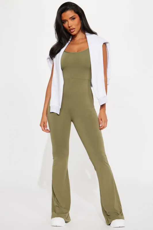 Ingrid Jumpsuit - Olive sold by Fashion Nova