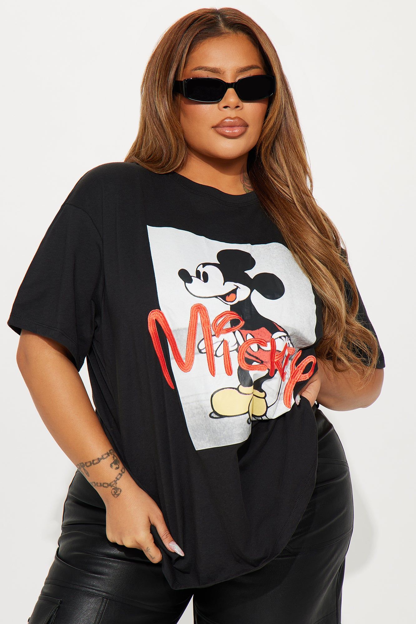 Vintage Mickey Embroidered Tee - Black sold by Fashion Nova product image thumbnail 4