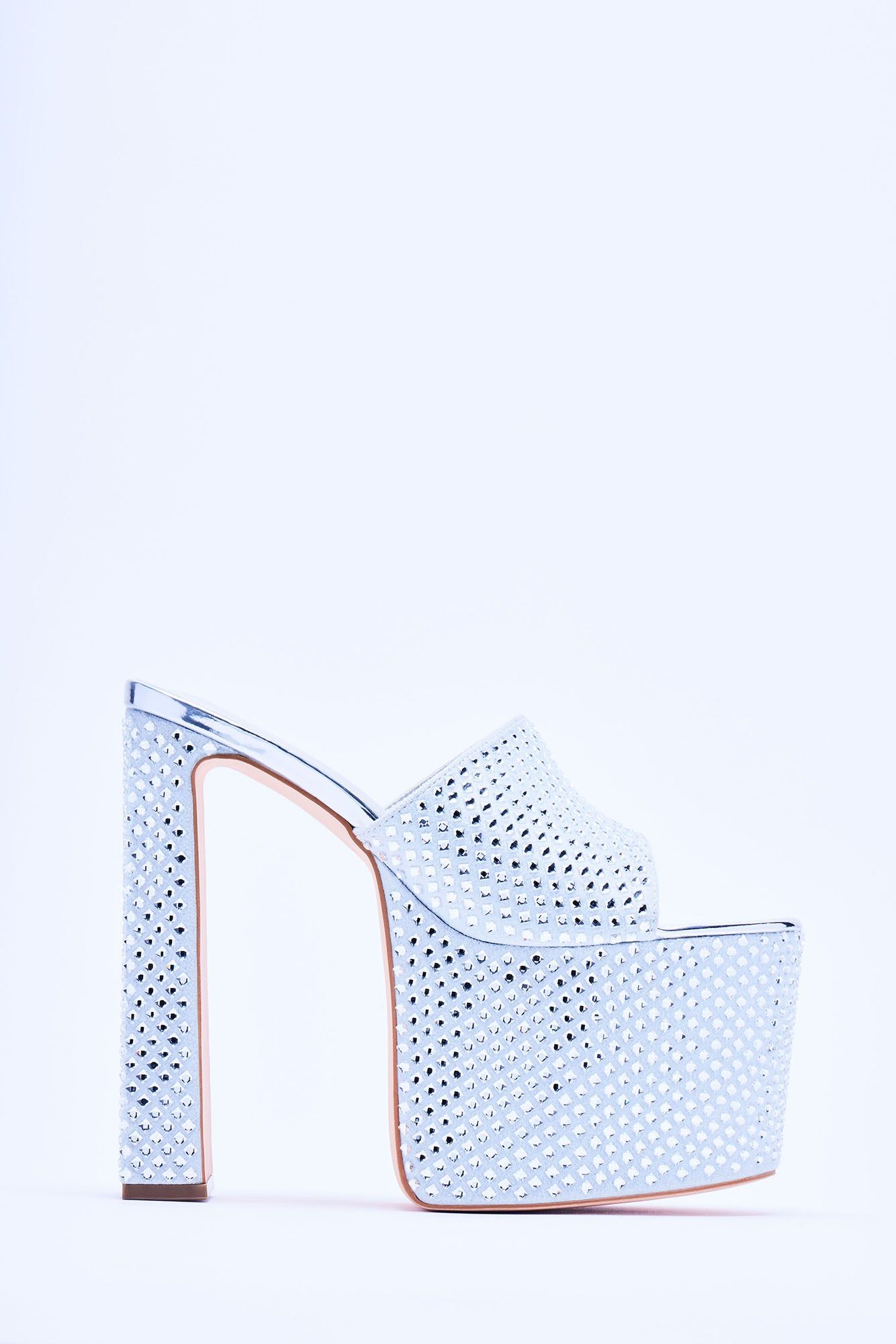 Party Gal Platform Mules - Silver sold by Fashion Nova product image thumbnail 2