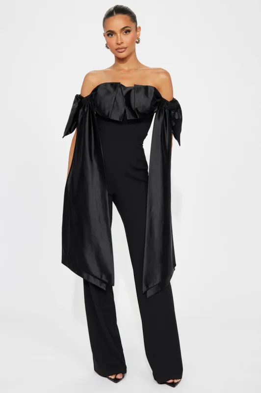 Hope You Miss Me Jumpsuit  - Black sold by Fashion Nova