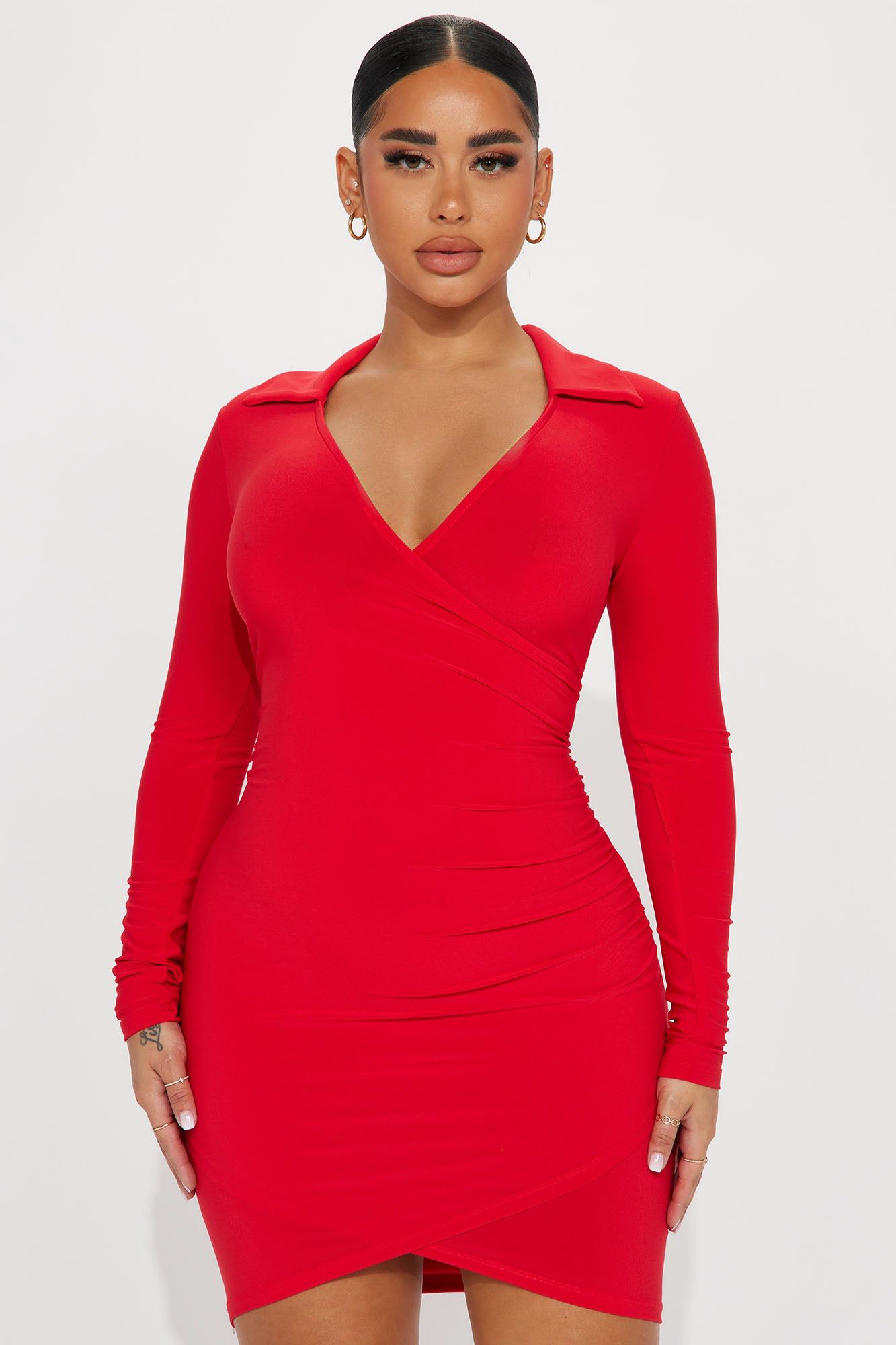 Addison Shirt Dress - Red sold by Fashion Nova product image thumbnail 2