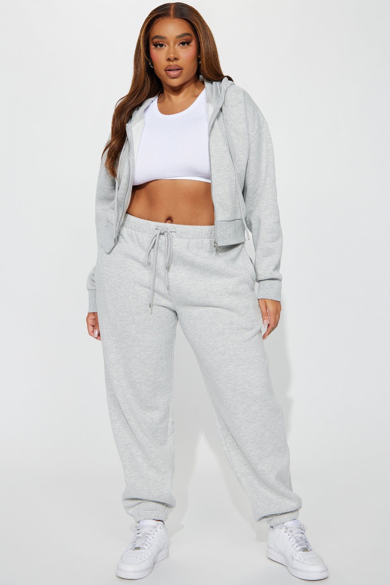 Brianna Jogger Pant Set - Heather Grey sold by Fashion Nova product image thumbnail 4