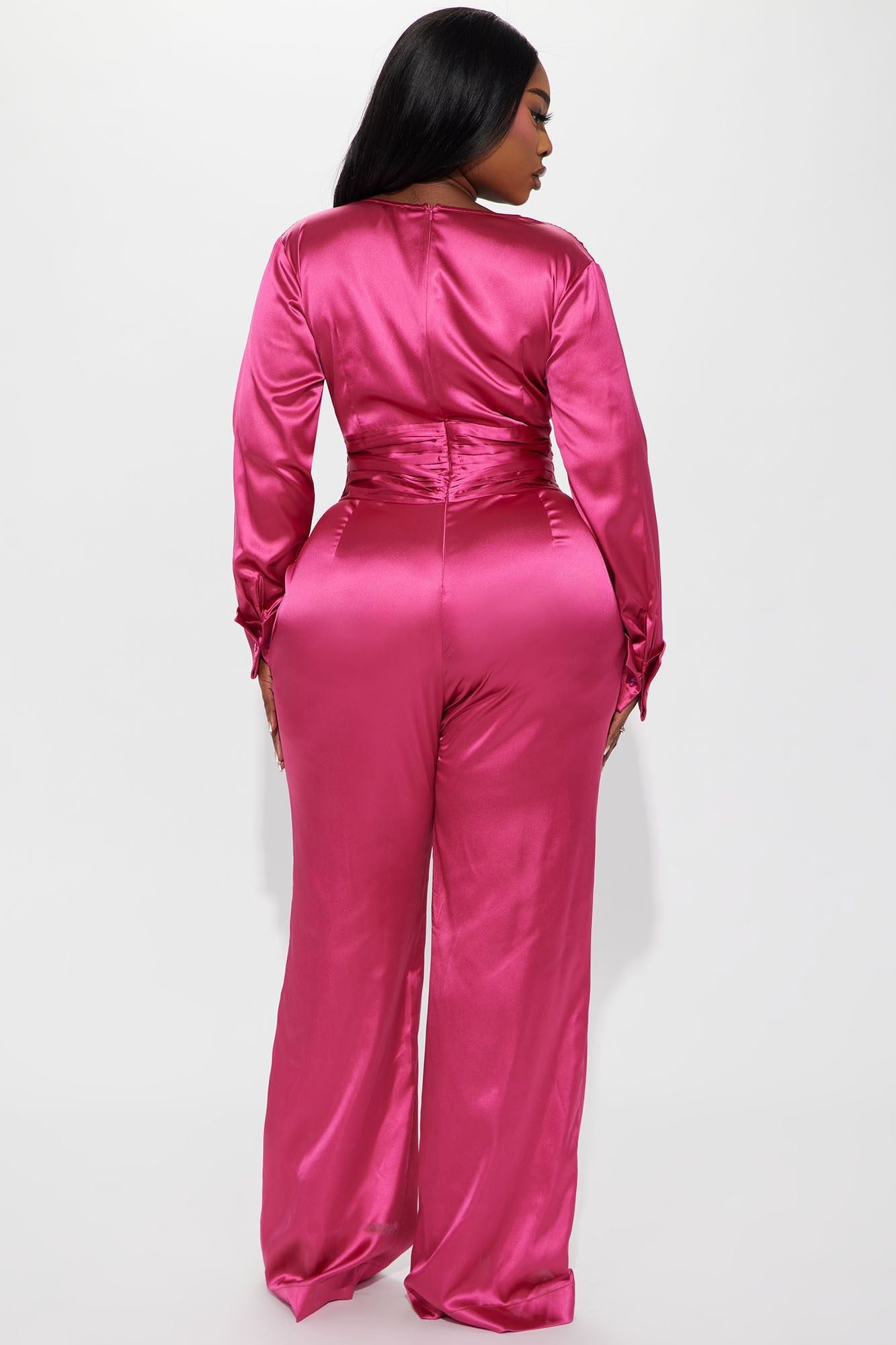 What You Don't See Satin Jumpsuit - Fuchsia sold by Fashion Nova product image thumbnail 6