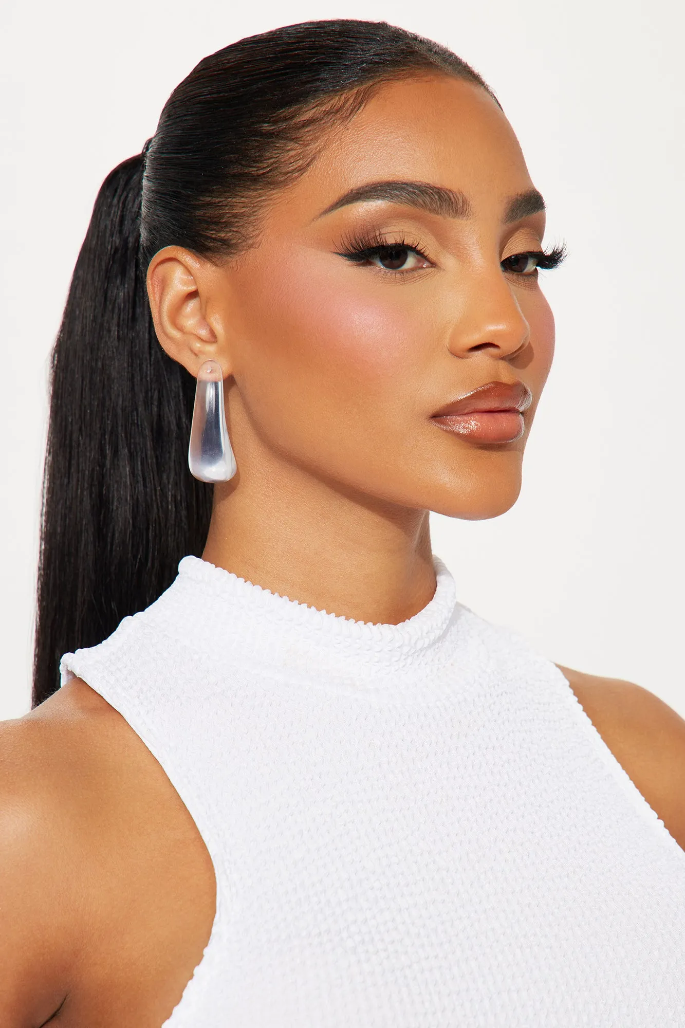 Clearing My Mind Earrings - Clear sold by Fashion Nova product image thumbnail 2