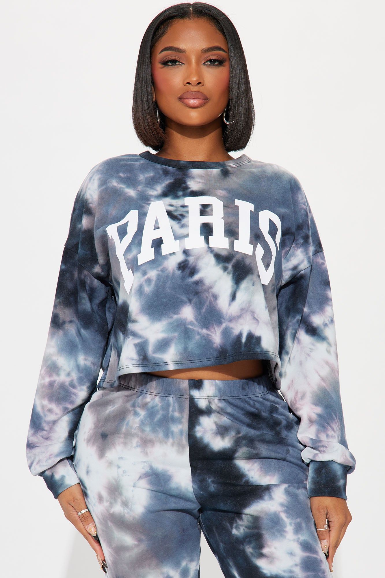 Paris Tie Dye Jogger Set - Navy/combo sold by Fashion Nova product image thumbnail 2