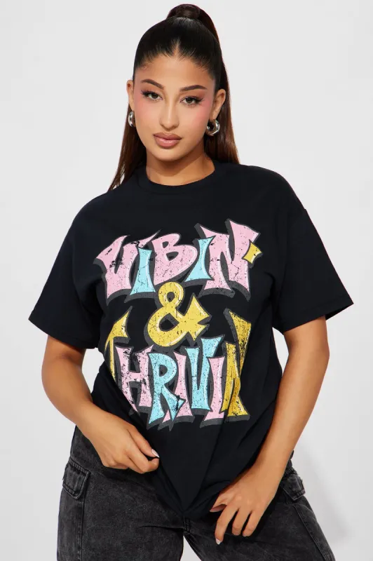 I'm Thrivin' Graphic Tee - Black sold by Fashion Nova