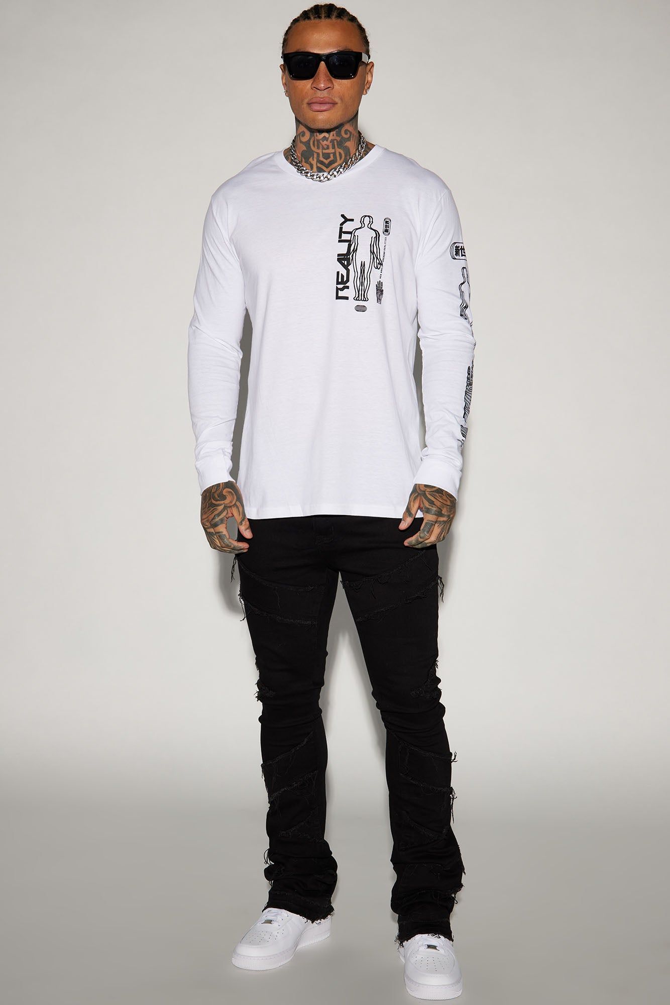 New World Long Sleeve Tee - White sold by Fashion Nova product image thumbnail 2
