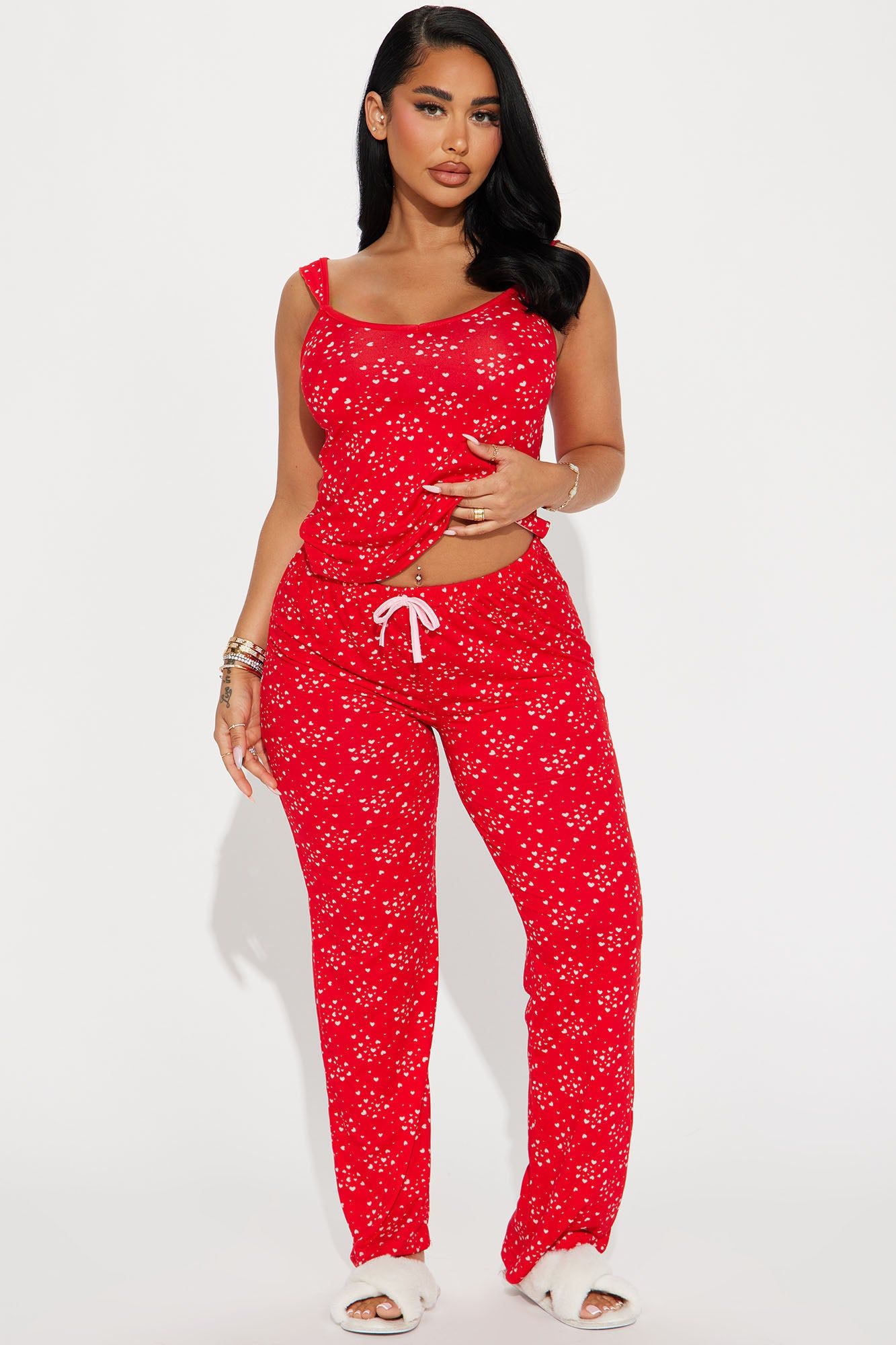Love You Forever PJ Pant Set - Red sold by Fashion Nova