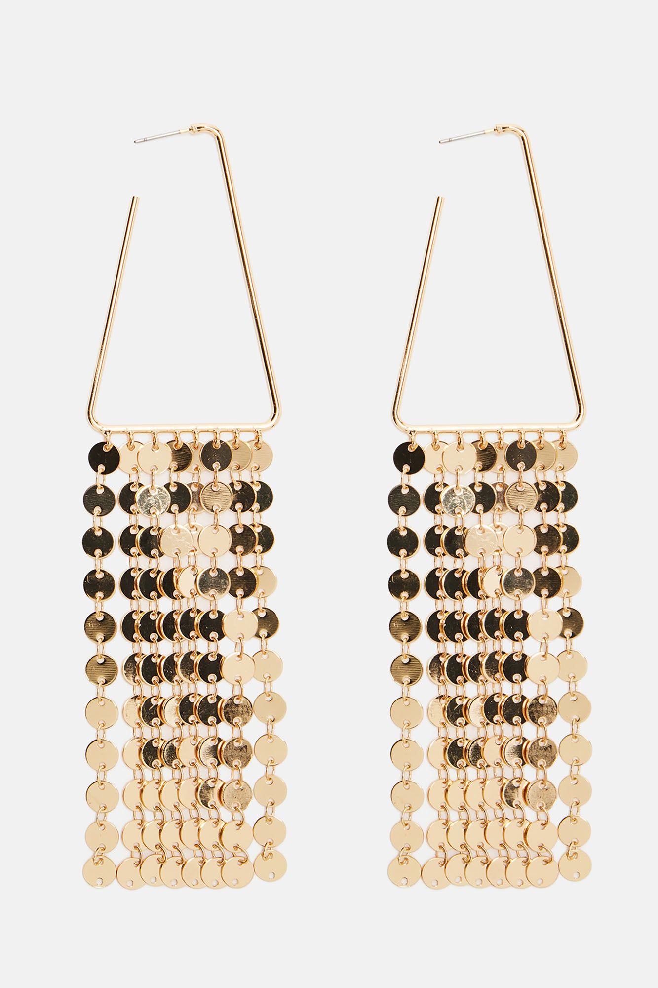 Sequin Waterfall Earrings - Gold sold by Fashion Nova product image thumbnail 3