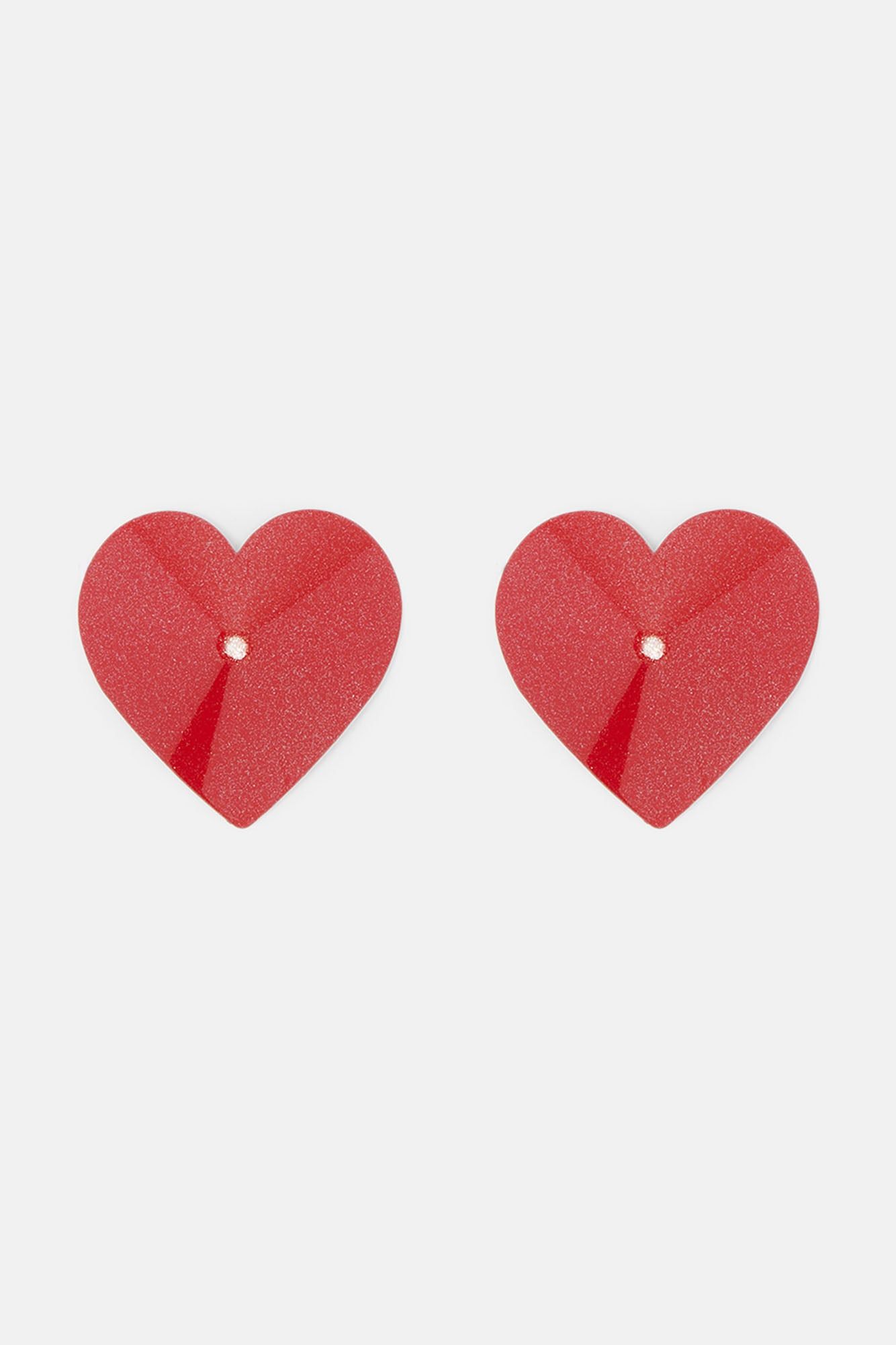 Tough Heart Metal Nipple Cover Pasties - Red sold by Fashion Nova