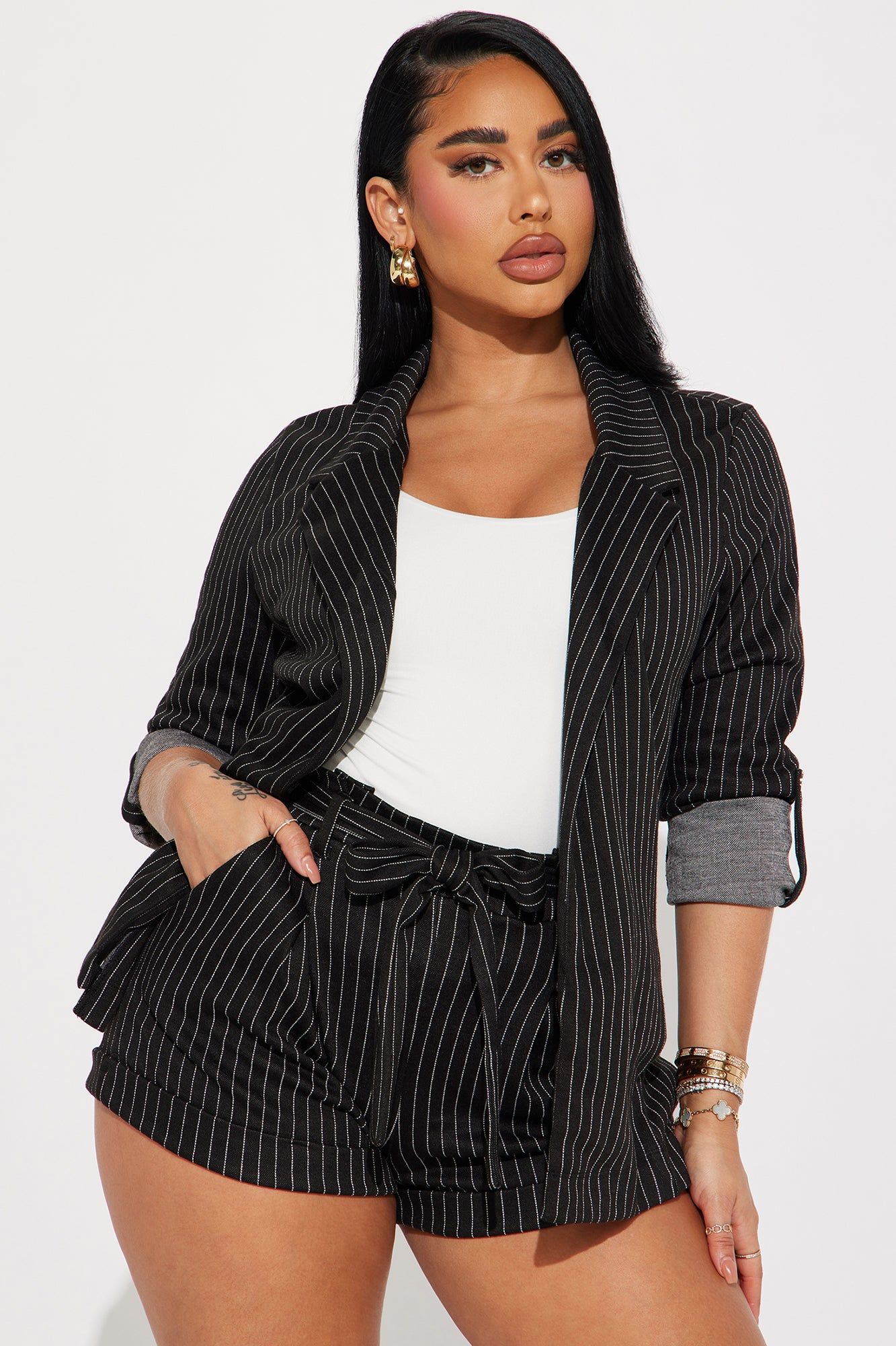 Always On Call Blazer Short Set - Black sold by Fashion Nova product image thumbnail 2