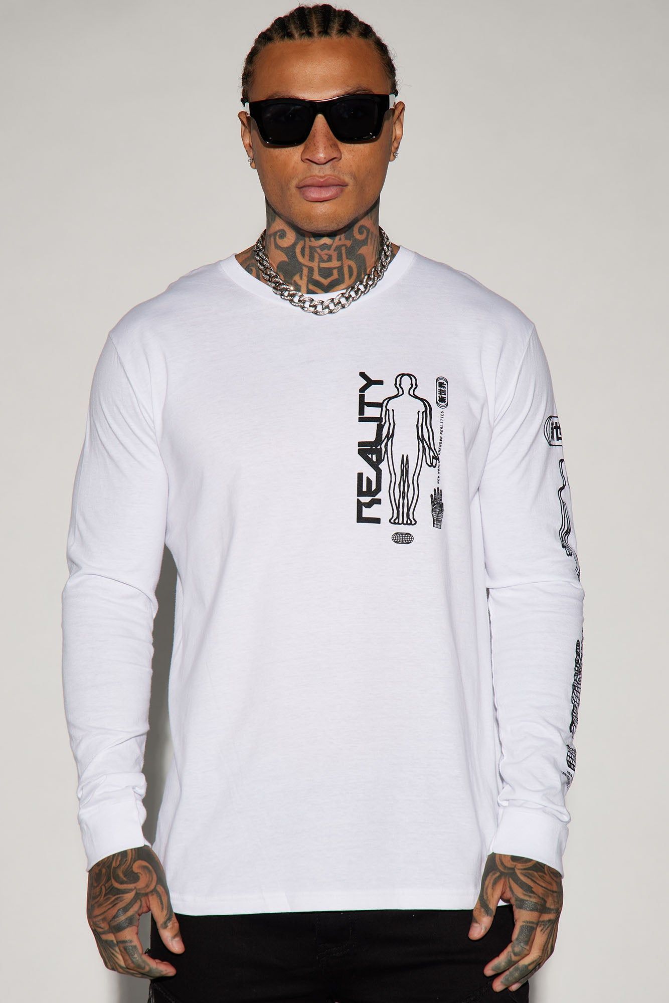 New World Long Sleeve Tee - White sold by Fashion Nova product image thumbnail 4
