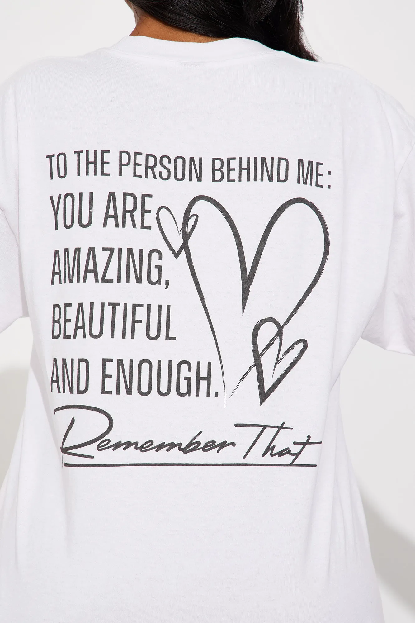 To The Person Behind Me Washed Tee - White sold by Fashion Nova product image thumbnail 4