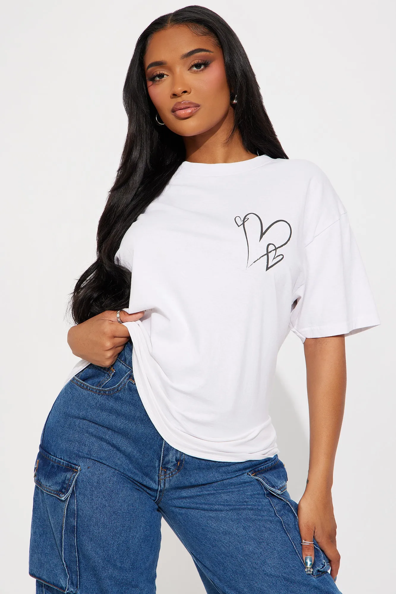 To The Person Behind Me Washed Tee - White sold by Fashion Nova