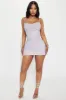 Oh Yes Rhinestone Mesh Mini Dress - Lavender sold by Fashion Nova