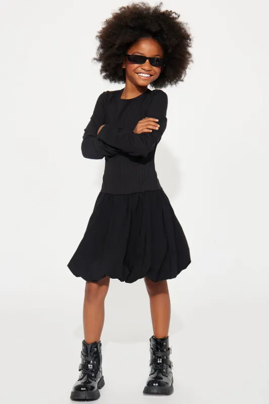 Mini Ari Mini Bubble Dress - Black sold by Fashion Nova