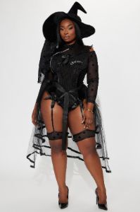 Star Magic Witch 2 Piece Costume Set - Black sold by Fashion Nova