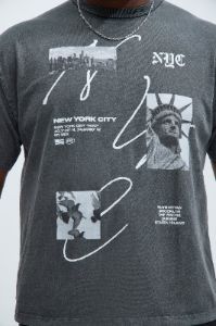 NYC Gallery Short Sleeve Tee - Black sold by Fashion Nova