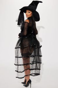 Star Magic Witch 2 Piece Costume Set - Black sold by Fashion Nova