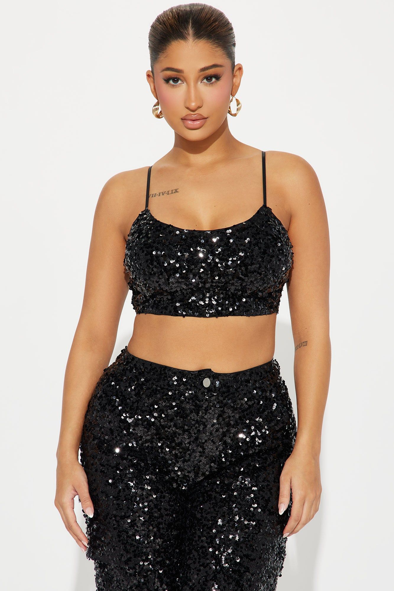 Always Sparkle Sequin Pant Set - Black sold by Fashion Nova product image thumbnail 2