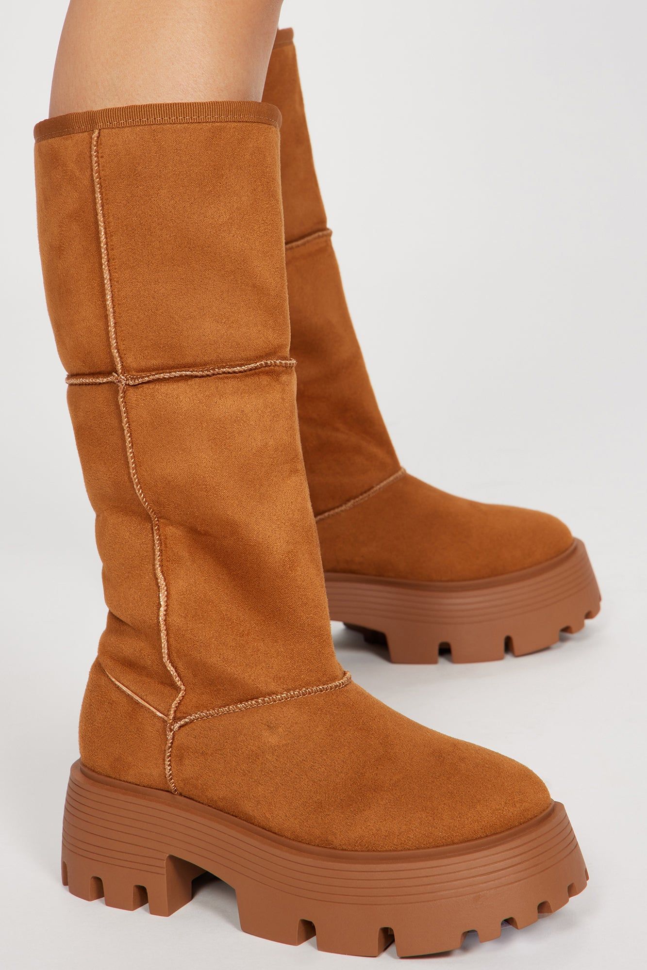 Warm Moments Knee High Boots - Tan sold by Fashion Nova product image thumbnail 3