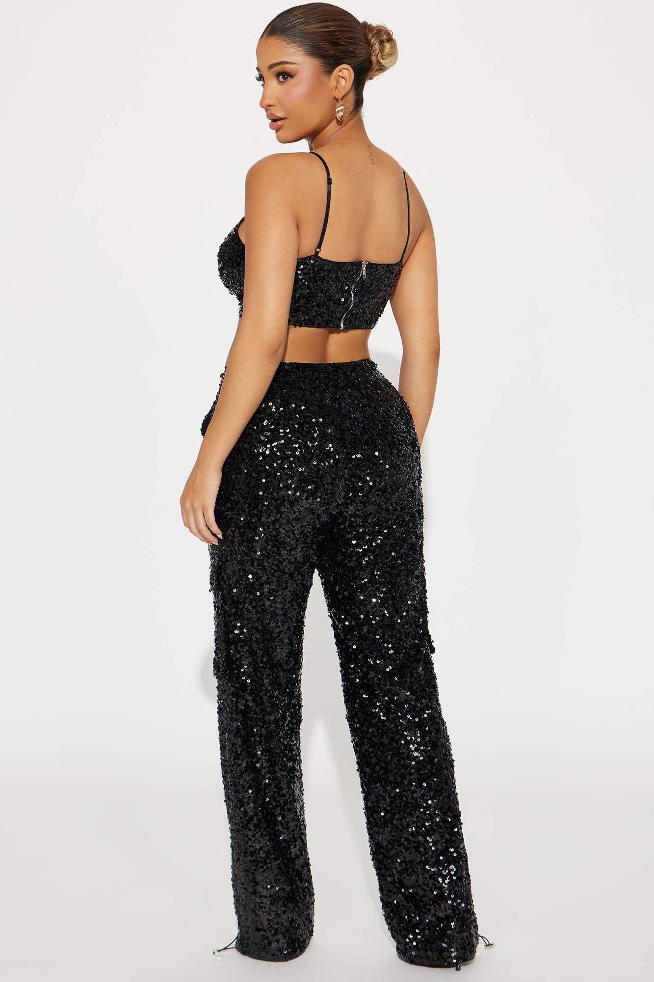 Always Sparkle Sequin Pant Set - Black sold by Fashion Nova product image thumbnail 3