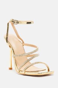 Aloria Embellished Stiletto Heels - Gold sold by Fashion Nova