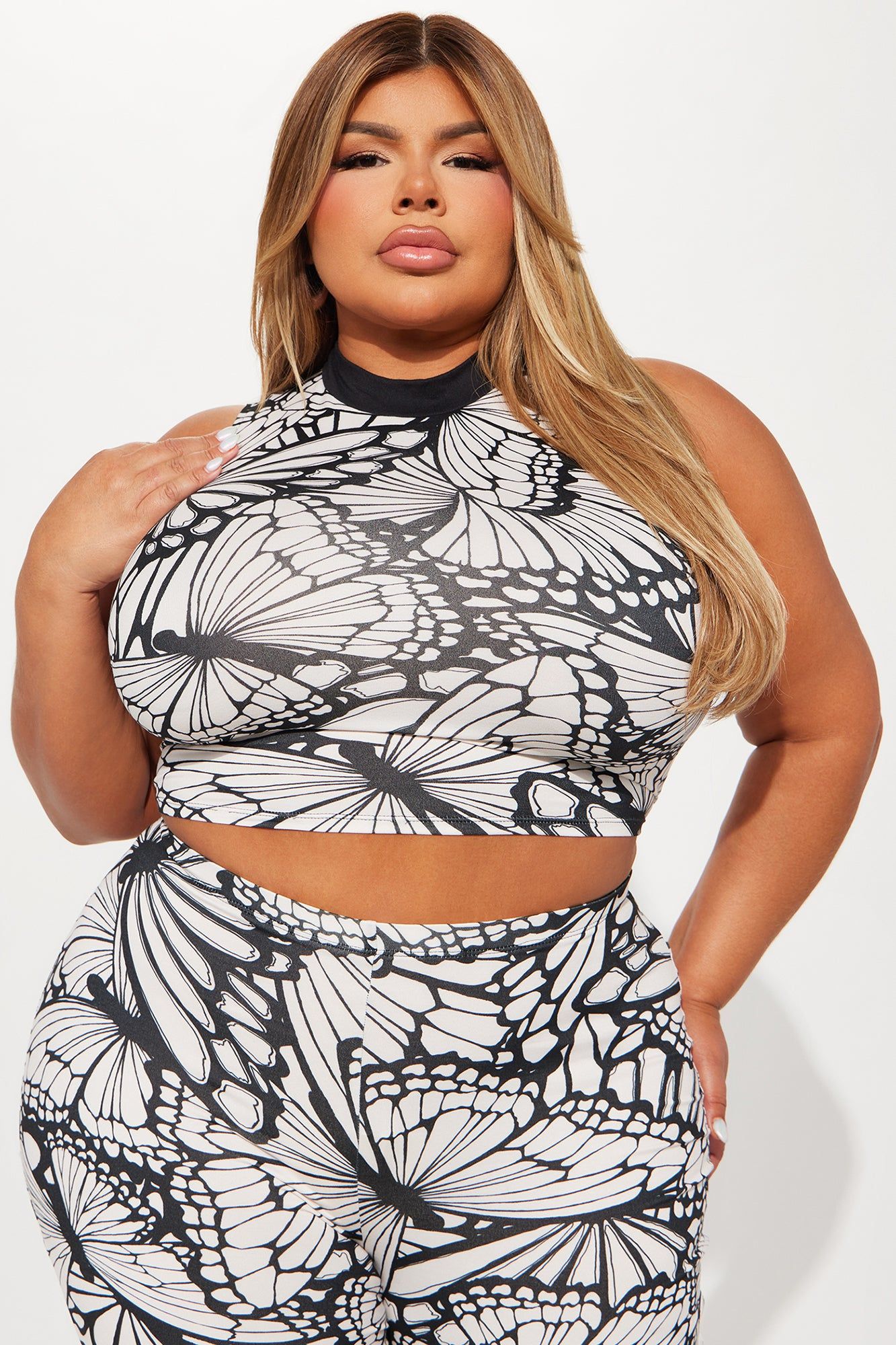 Social Butterfly Pant Set - White/combo sold by Fashion Nova product image thumbnail 5