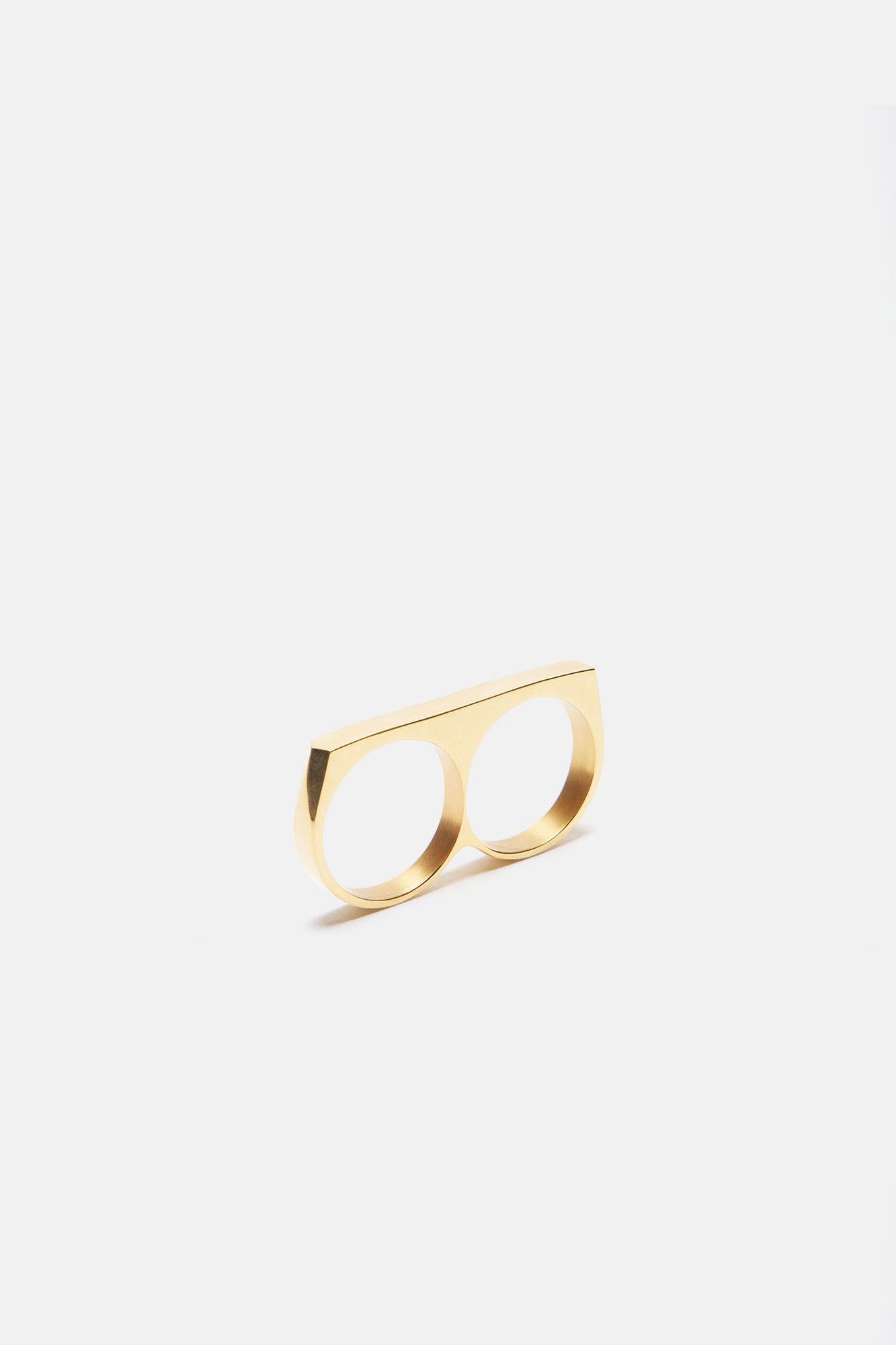 2 Finger Stainless Steel Ring - Gold sold by Fashion Nova product image thumbnail 3