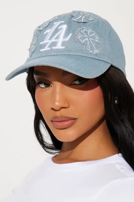 In The City Of Angeles Baseball Hat - Light Wash sold by Fashion Nova
