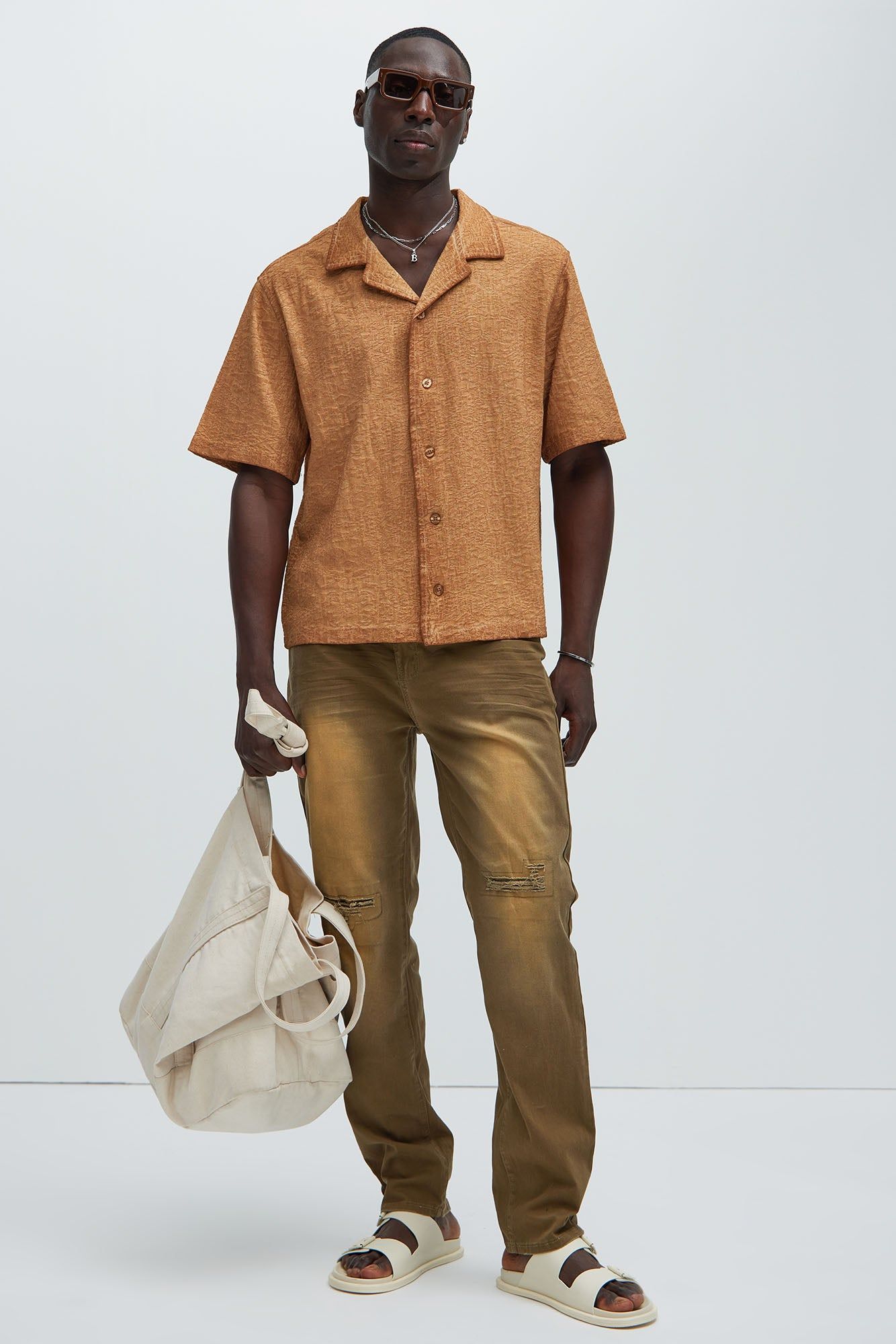 Calvin Washed Shirt - Brown sold by Fashion Nova product image thumbnail 2