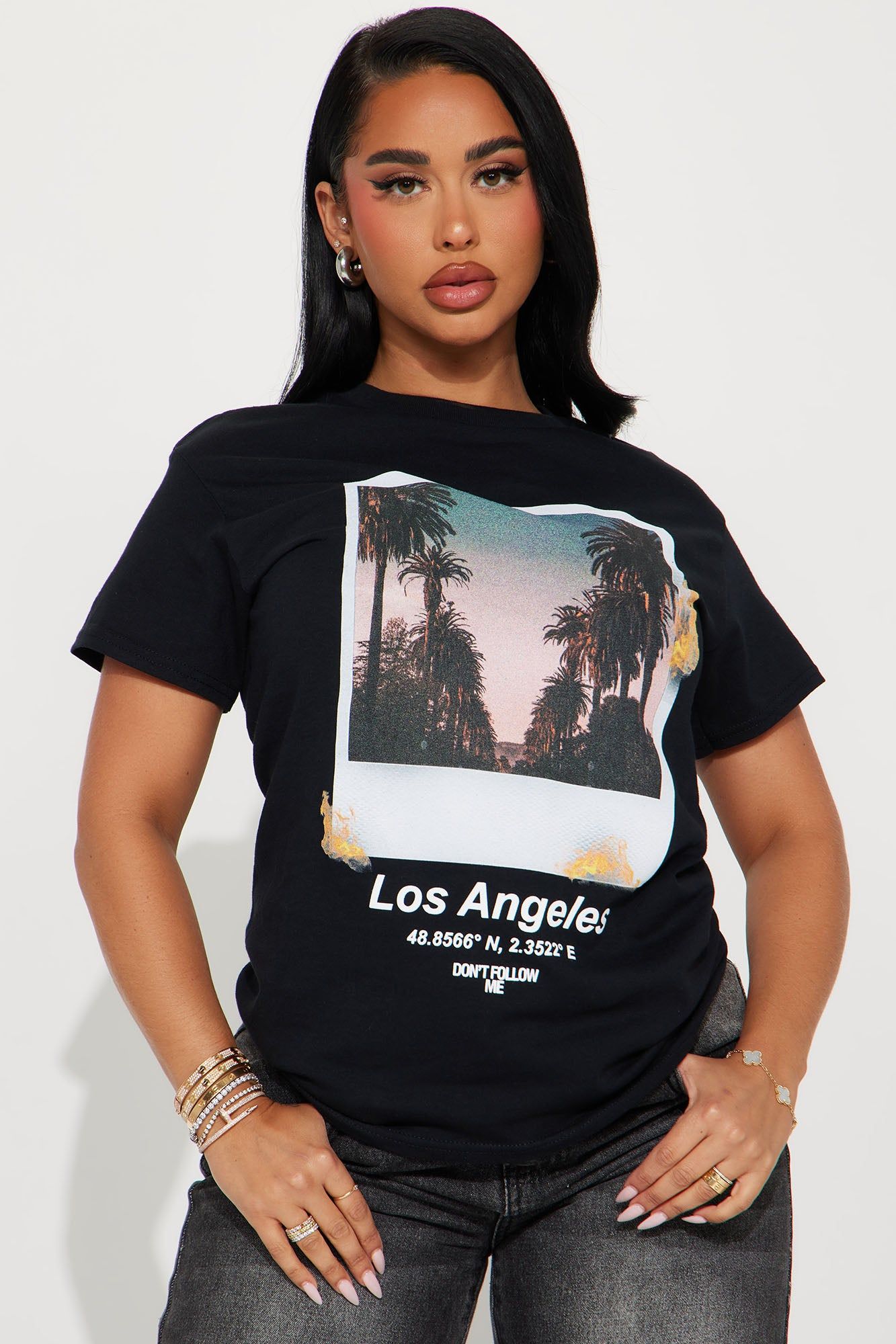 Chasin LA Sunsets Graphic Tee - Black sold by Fashion Nova