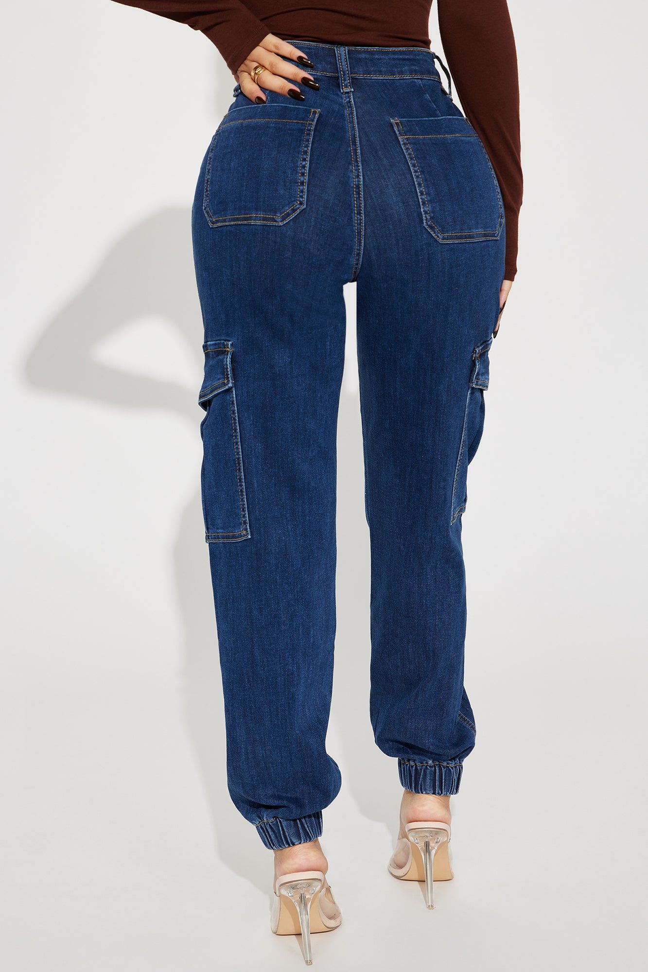 Sienna Stretch Cargo Jogger Jeans - Dark Wash sold by Fashion Nova product image thumbnail 4