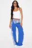 What A Feeling Foldover Pant - Royal sold by Fashion Nova