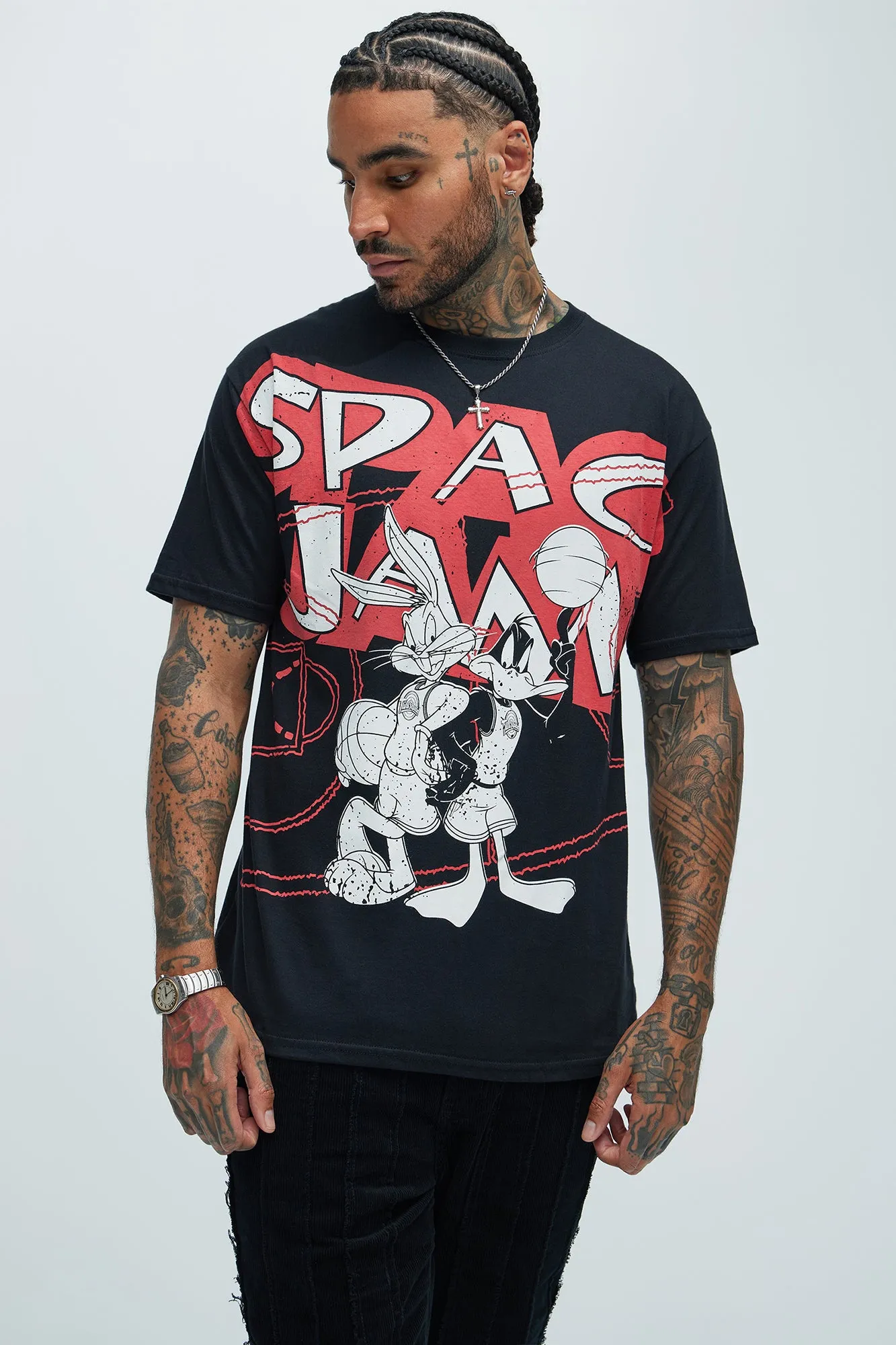 Space Jam Squad Short Sleeve Tee - Black sold by Fashion Nova