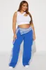 What A Feeling Foldover Pant - Royal sold by Fashion Nova