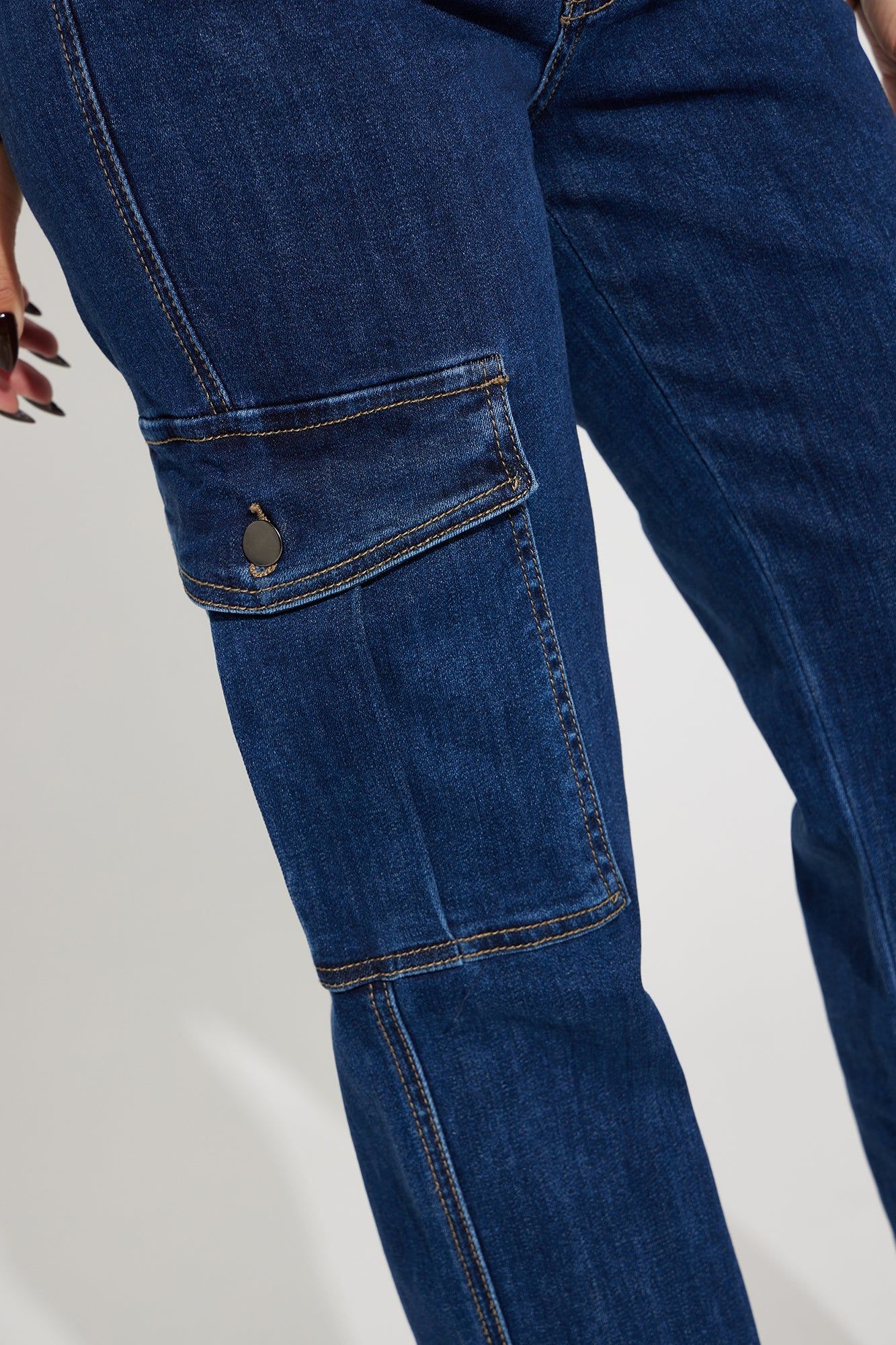 Sienna Stretch Cargo Jogger Jeans - Dark Wash sold by Fashion Nova product image thumbnail 3