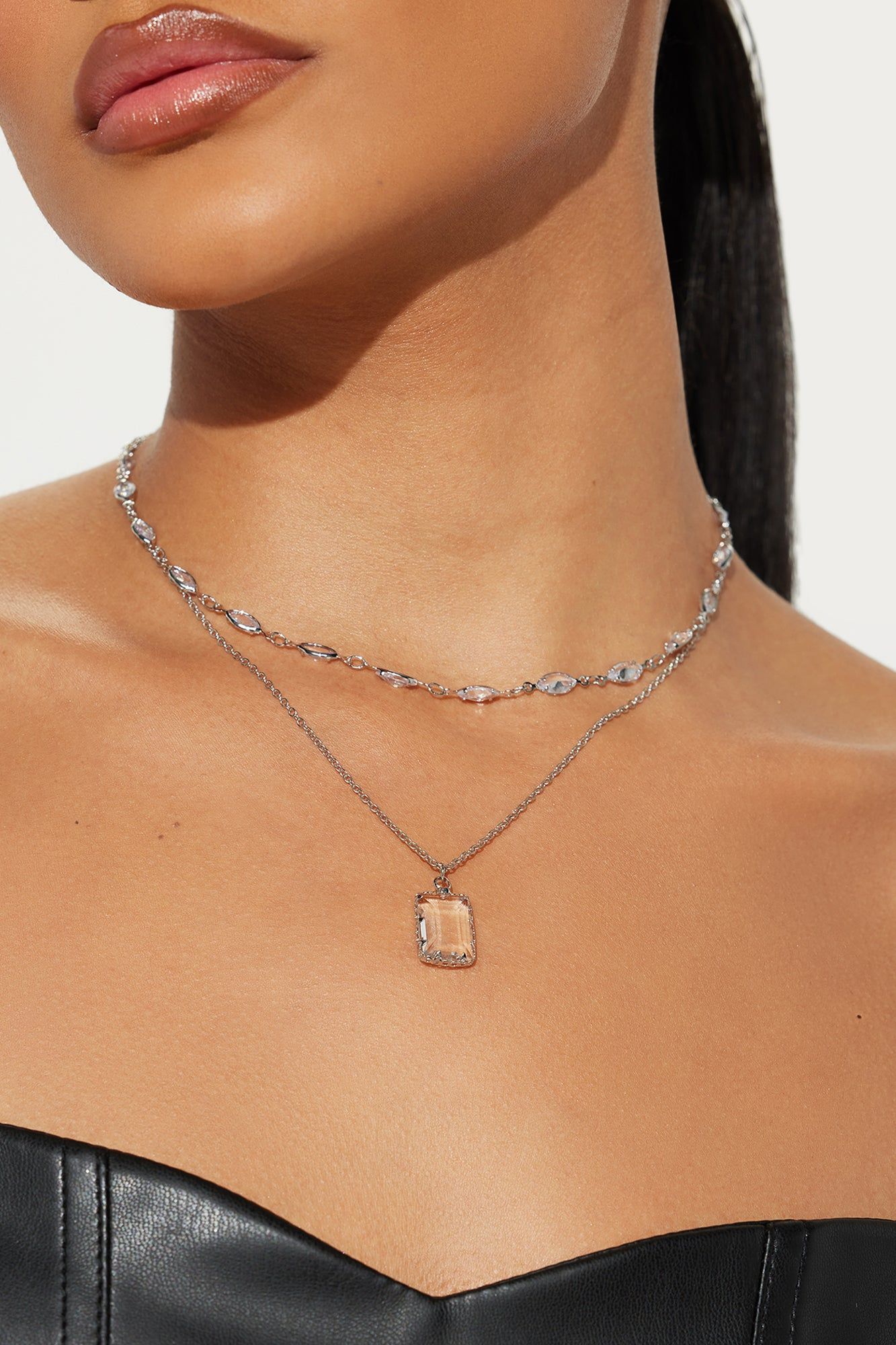 Clearly So Into You Necklace - Silver sold by Fashion Nova