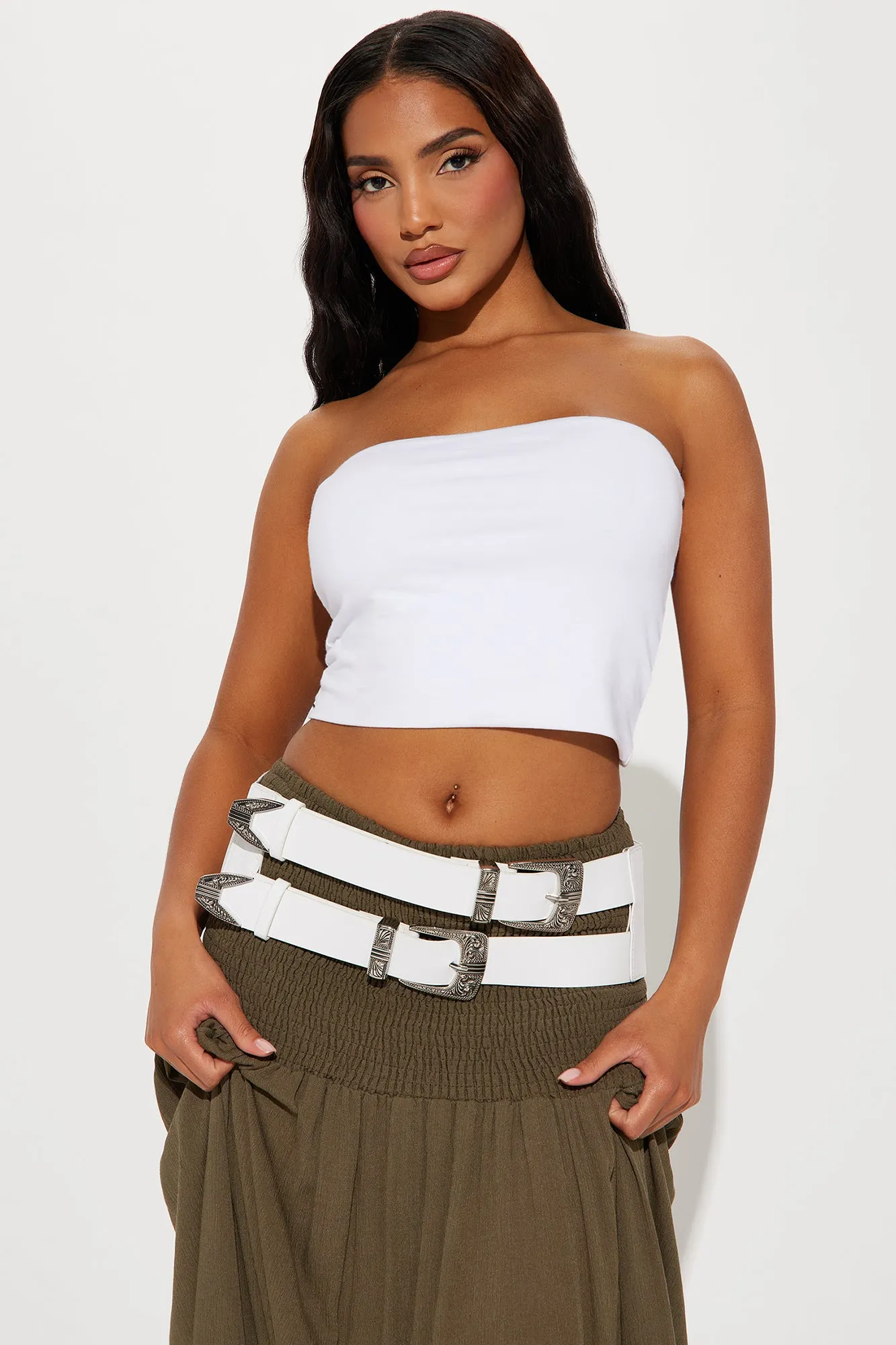 Wild Wide West Belt - White sold by Fashion Nova