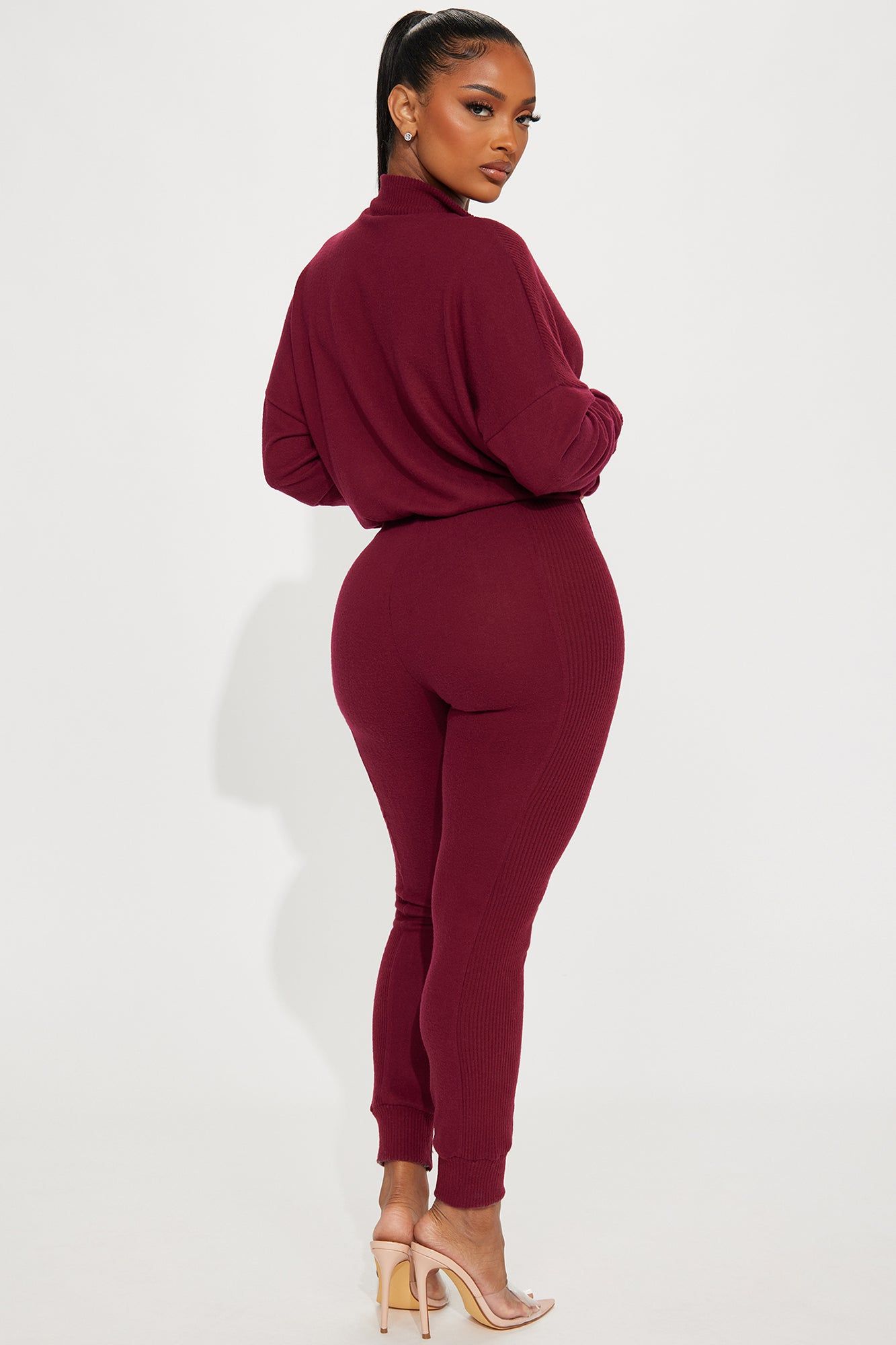 Whole Again Jumpsuit - Burgundy sold by Fashion Nova product image thumbnail 3