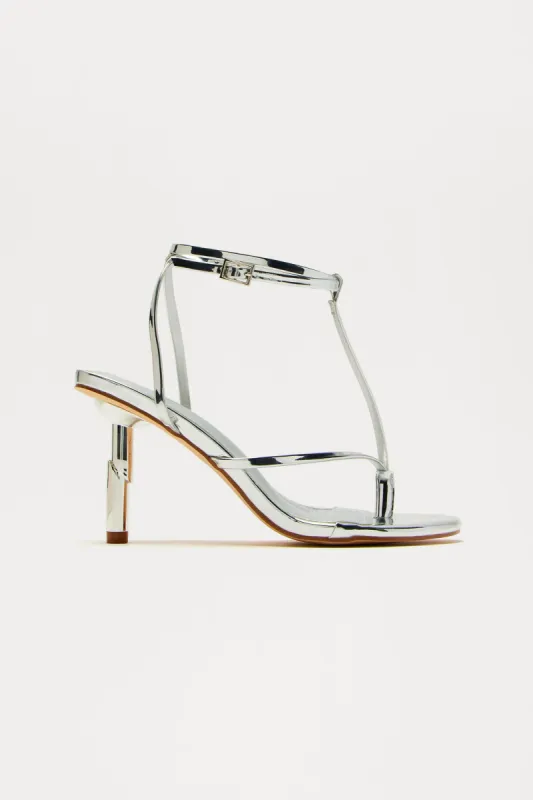 In Your Mind Metallic Heels - Silver sold by Fashion Nova
