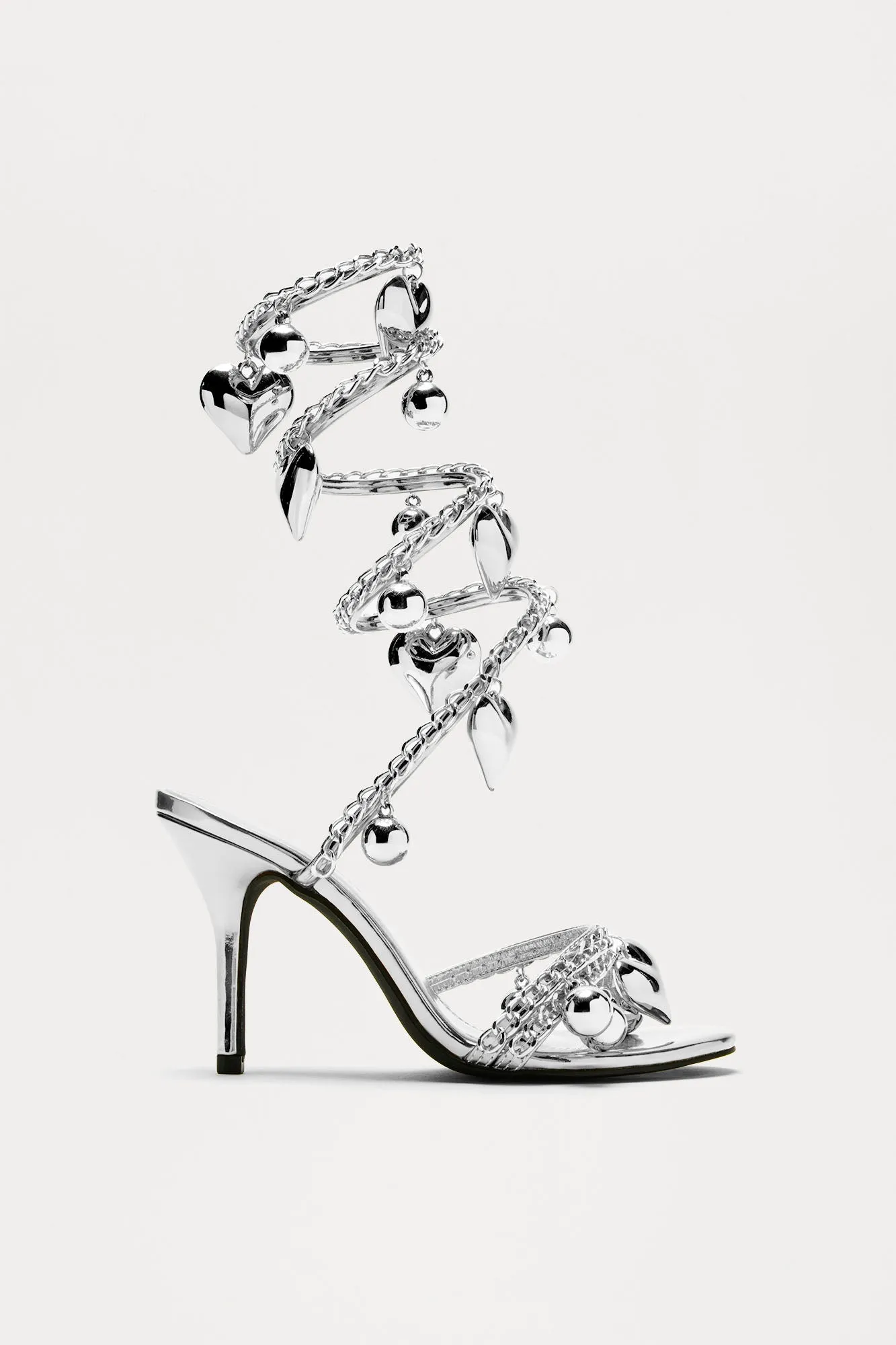 Lost Love Wrap Up Heels - Silver sold by Fashion Nova product image thumbnail 4