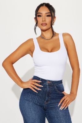 Renee Ribbed Top - White sold by Fashion Nova