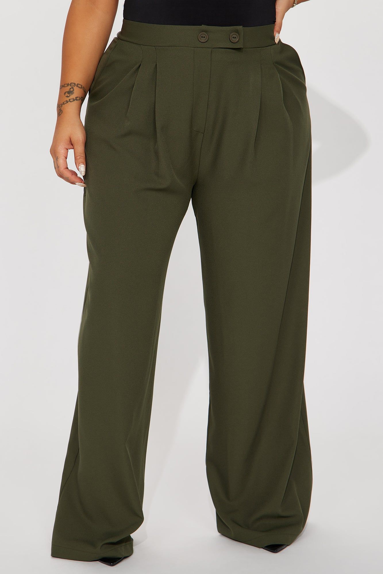 Feeling Focused Trouser - Olive sold by Fashion Nova product image thumbnail 5