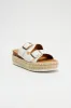 Gianna Platform Buckle Sandals - White sold by Fashion Nova