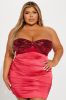 Serena Satin Mini Dress - Red sold by Fashion Nova