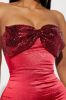 Serena Satin Mini Dress - Red sold by Fashion Nova